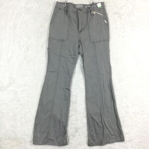 Re Generation Womens Pants Flare ‎ Flower Washed Gray Mid Rise Seamed 9
